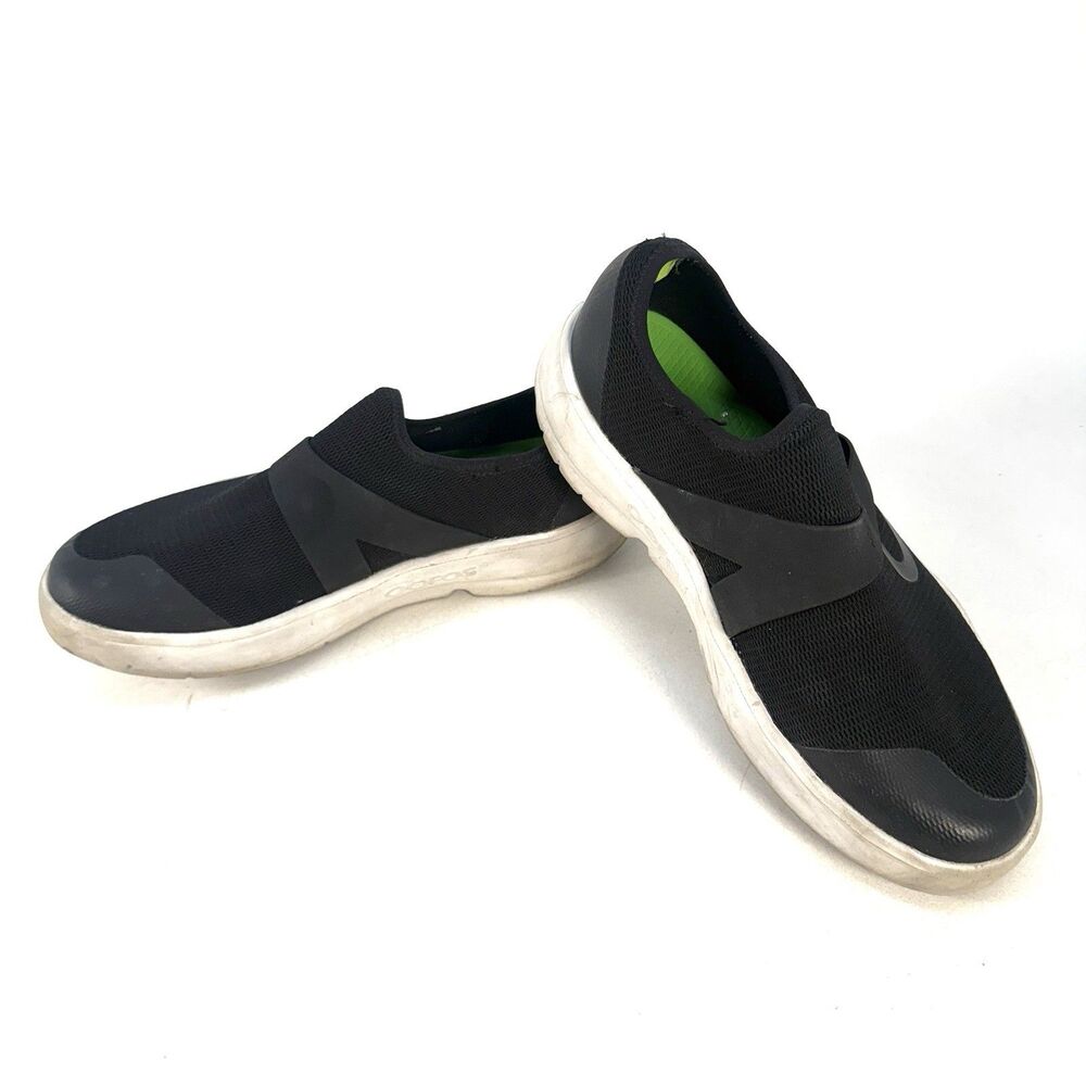 OOFOS Men's OOMG Sport Low Black Shoe Size 10.5 White Slip On